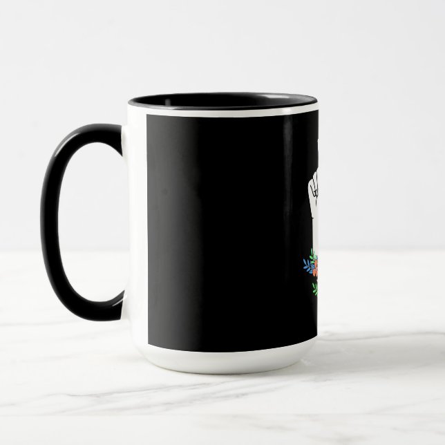 Lehrer ASL Handzeichen Tasse (Links)