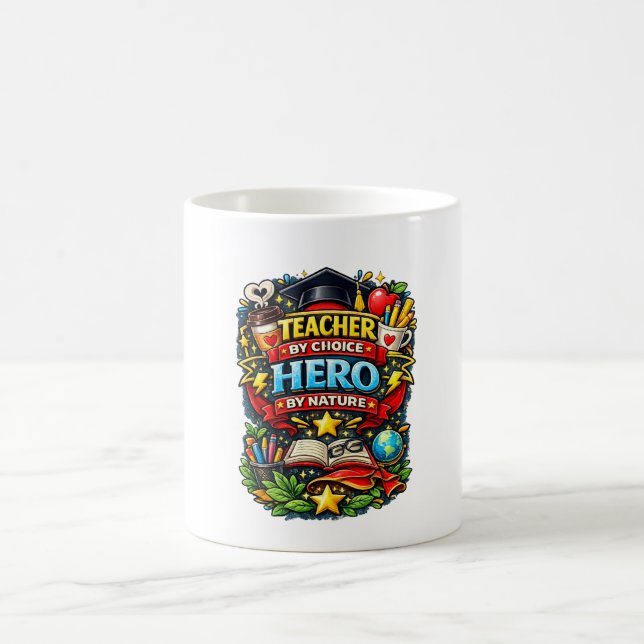 Lehrer aus Berufung, Held aus Leidenschaft Kaffeetasse (Mittel)