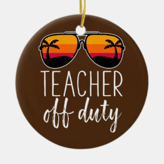 Lehrer aus der Pflicht Sonnenbrille Beach Sunset Keramik Ornament