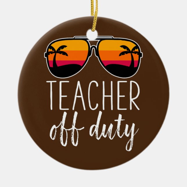 Lehrer aus der Pflicht Sonnenbrille Beach Sunset Keramik Ornament (Vorne)