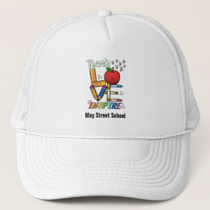 Lehrer Baseballkappe 'Inspire' - Schulname Truckerkappe