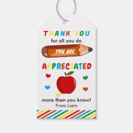 Lehrer Bewertung TAGS, LEHRERIN Danke, Schule Geschenkanhänger