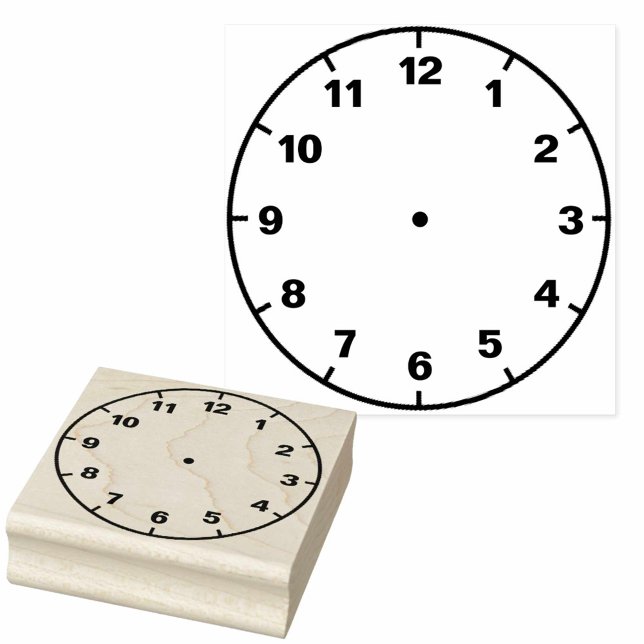 Lehrer Blank Clock Face Lehrhilfe Gummistempel (Von Creator hochgeladen)