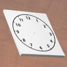 Lehrer Blank Clock Face Lehrhilfe