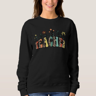 Lehrer-Blume Zurück zur Schule für Lehrer-Kinder Sweatshirt