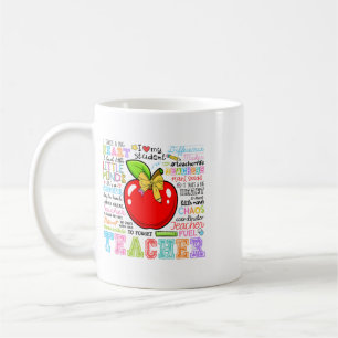 Lehrer Bogen Bleistift Apfel Lustig Ck Zur Schule  Kaffeetasse