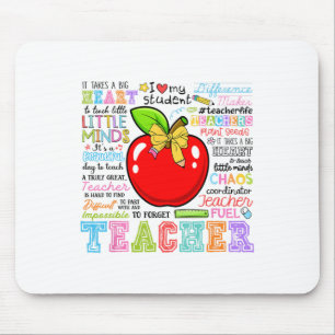 Lehrer Bogen Bleistift Apfel Lustig Ck Zur Schule Mousepad