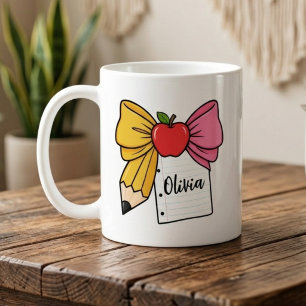Lehrer Bogen Bleistift Bogen Zurück zur Schule Ben Kaffeetasse