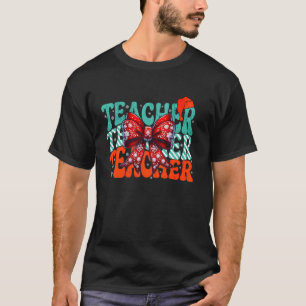 Lehrer-Bogen-Weihnachtsferien-Geist Festlich Feier T-Shirt