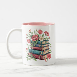Lehrer Buchliebhaber Zurück zur Schule Wildblumen Zweifarbige Tasse