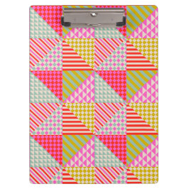 Lehrer bunte Patchwork-Klemmbrett Klemmbrett