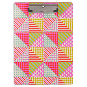 Lehrer bunte Patchwork-Klemmbrett Klemmbrett