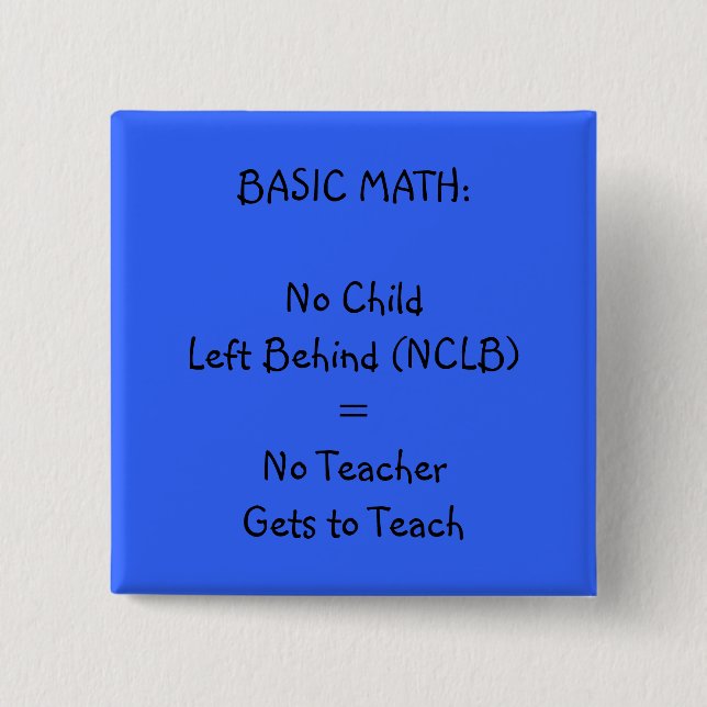 Lehrer-Button - kein NCLB! Button (Vorderseite)