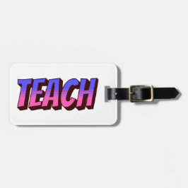 Lehrer Cartoon Stil Personalisiert Gepäckstück Tag Gepäckanhänger
