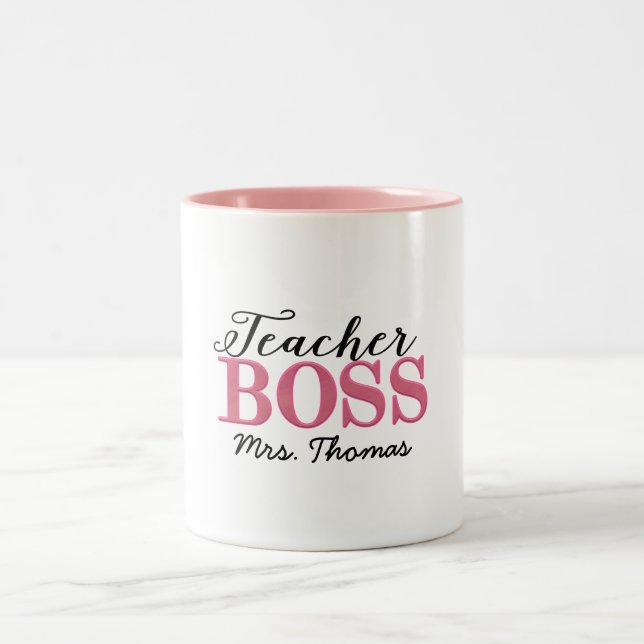 Lehrer-Chef-Kaffee-Tasse Zweifarbige Tasse (Mittel)