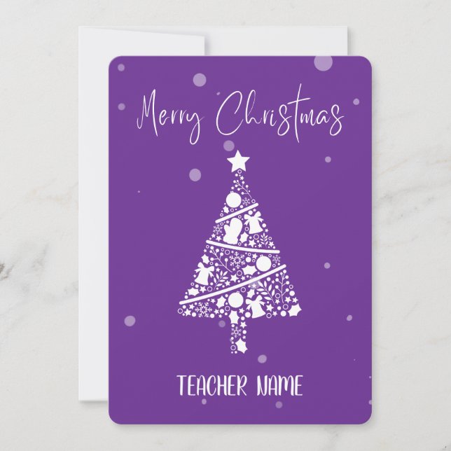 LEHRER CHRISTMAS GREETCARD DANKESKARTE (Vorderseite)
