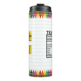 Lehrer Crayons Thermosbecher