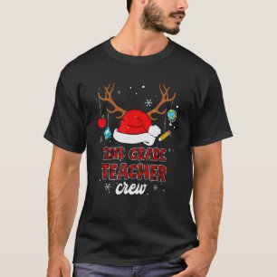 Lehrer-Crew der 2. Klasse Santa Hut Stethoskop Chr T-Shirt
