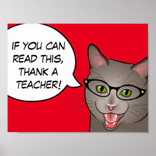 Lehrer danke Ihnen Cat Classroom Dekoration