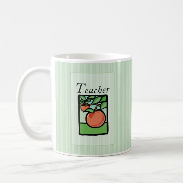 Lehrer danke Ihnen Geschenk Tasse, Apple Kaffeetasse (Links)