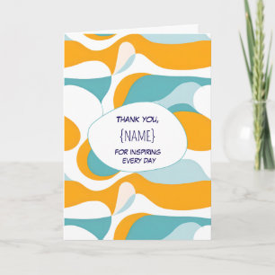 Lehrer Danke – Personalisiert Karte