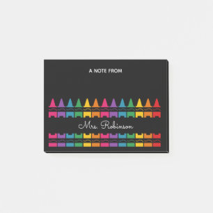 Lehrer-Dankeschön-Regenbogen-Buntstift  Post-it Klebezettel