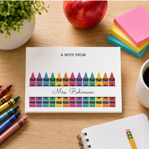 Lehrer-Dankeschön-Regenbogen-Stift Post-it Klebezettel
