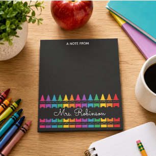Lehrer-Dankeschön-Regenbogenstift Notizblock