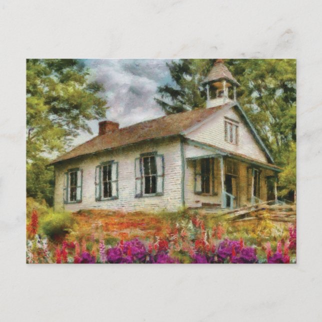 Lehrer - Das Schulhaus Postkarte (Vorderseite)