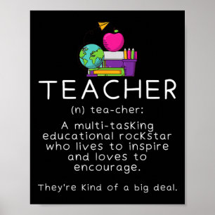 Lehrer Definition - Lustiger Lehrender Schul Lehre Poster