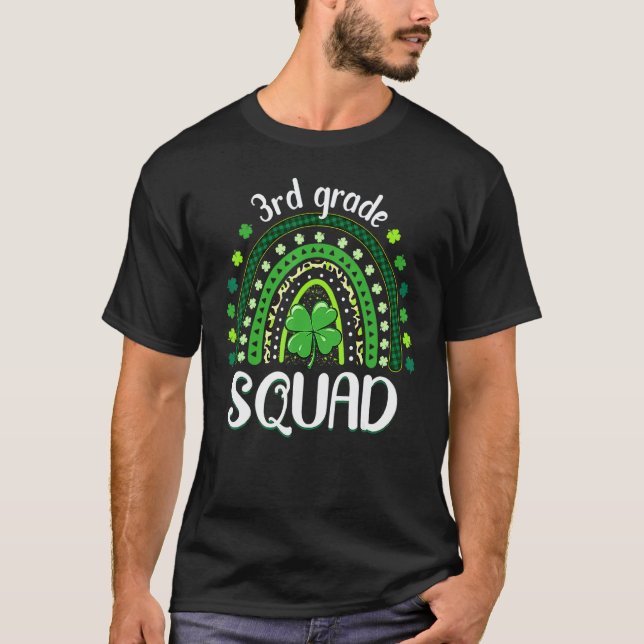 Lehrer der 3. Klasse Squad Regenbogen St. Patrick  T-Shirt (Vorderseite)
