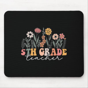 Lehrer der 5. Klasse Wildblumen-Blumenstrauß Zurüc Mousepad