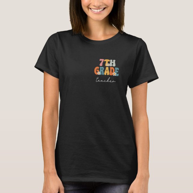 Lehrer der 7. Klasse Zurück zur Schule Niedliches  T-Shirt (Vorderseite)