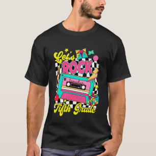Lehrer der fünften Klasse Let's Rock Retro-Kassett T-Shirt