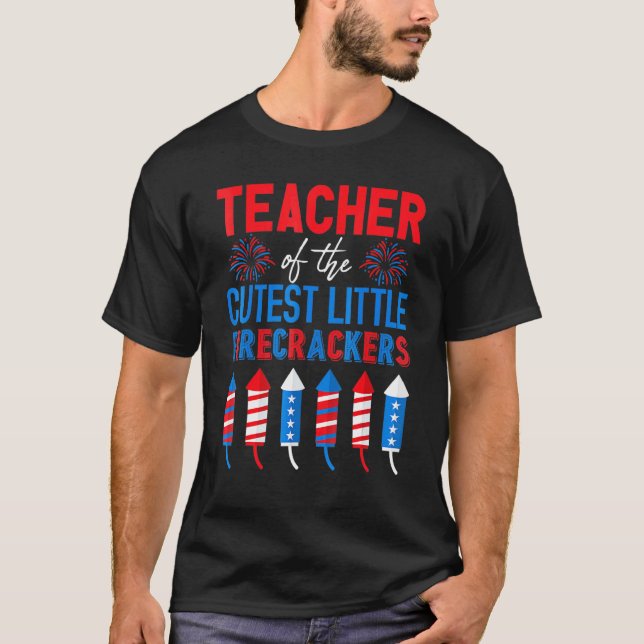 Lehrer der kleinen Feuerwehrleute am 4. Juli T-Shirt (Vorderseite)