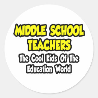 Lehrer der Mittelschule... Coole Kinder Runder Aufkleber