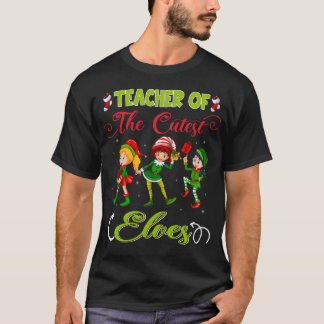 Lehrer der Niedlichsten Elfen frohe Weihnachten T-Shirt
