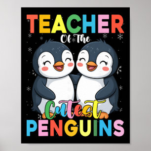 Lehrer Der Niedlichsten Pinguine Lustiger Pinguin Poster