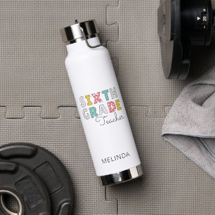 Lehrer der sechsten Klasse zurück in die Schule Trinkflasche