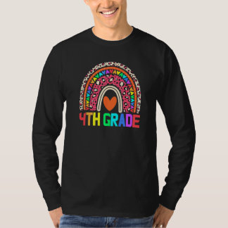 Lehrer der vierten Klasse Leopard Regenbogen 4. Kl T-Shirt