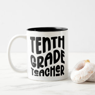 Lehrer der zehnten Klasse in Schwarz Zweifarbige Tasse