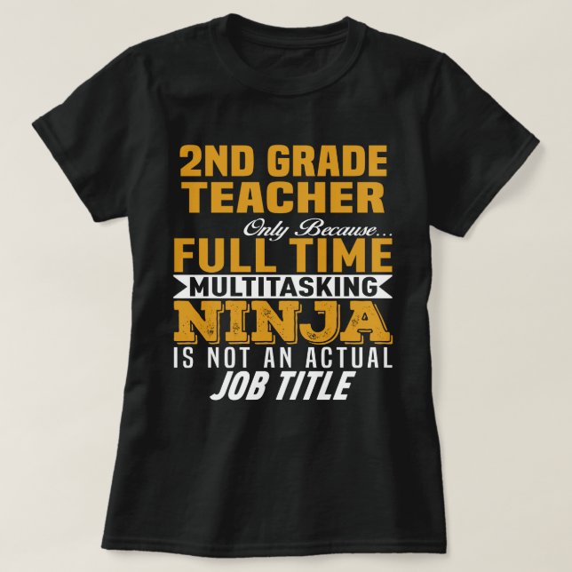Lehrer der zweiten Klasse T-Shirt (Design vorne)