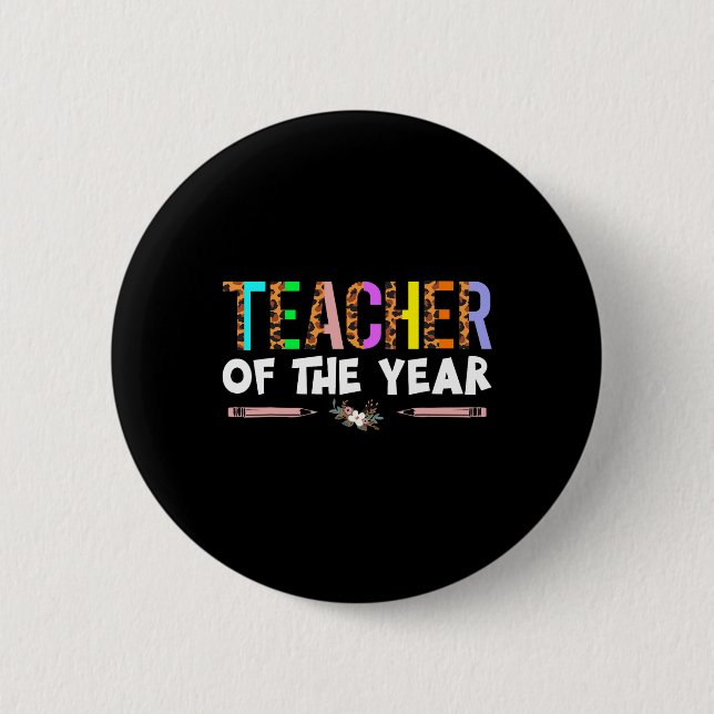 Lehrer des Jahres Party-Geschenk Lehrer Schätzung Button (Vorderseite)