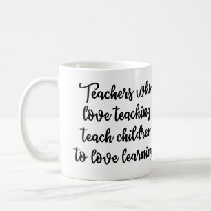 Lehrer die Liebe unterrichtende Tasse