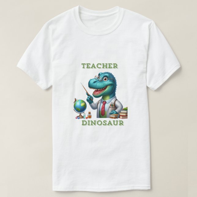 Lehrer Dinosaur Dino T-rex T-Shirt (Design vorne)