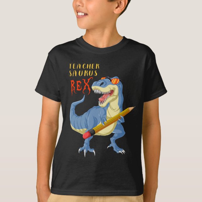 Lehrer-Dinosaurier-Trex T-Shirt (Vorderseite)
