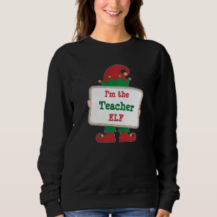 Lehrer-Elf Personalisierter Weihnachtself Sweatshirt