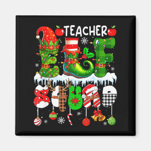 Lehrer-Elfen-Trupp Weihnachten Bunter Elfenhut Scu Magnet