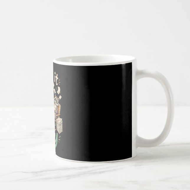 Lehrer Ende der Schule Waschbär Müllcontainer Feue Kaffeetasse (Rechts)