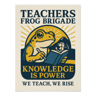 Lehrer-Frosch-Brigade – Wissen ist Macht Poster
